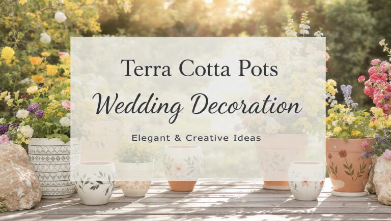 terra cotta pots wedding decoration