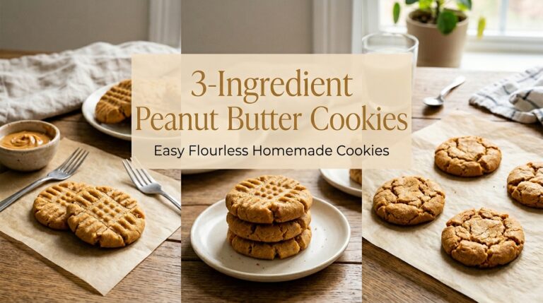 3-Ingredient Peanut Butter Cookies