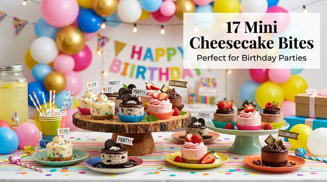 Mini Cheesecake Bites for Birthday Parties